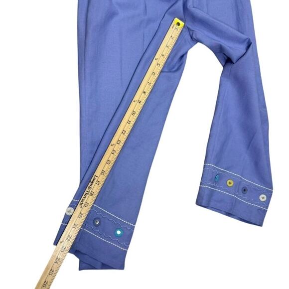 Vintage Outfit Mod 60s Style Lavender Embroidered Two Piece Set Size 4 P - Retro - Picture 11 of 11